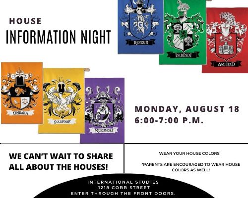  Join Us for House Information Night Monday, August 18th!